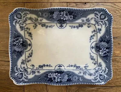Buy Antique F. & SONS Burslem ARGYLE Pattern In Blue White Porcelain Platter • 35£