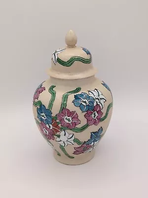 Buy Vintage Nora Fenton Design Hand-Decorated Chinoiserie Floral Porcelain Jar 8” • 25.63£