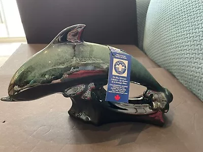 Buy Vintage Large Blue Mountain Pottery Figurine Dolphin Statue 16  New • 32.57£