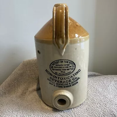 Buy Old Stoneware Tap Jar Flagon Non-Intoxicating Beverage Company Ginger Beer Etc￼ • 25£