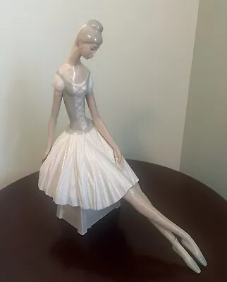 Buy NAO By LLADRO - RARE LARGE SEATED BALLERINA - 13.5  TALL • 116.49£