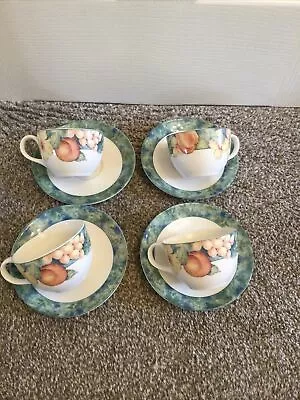 Buy 4 X Vintage St.Michael M & S Millbrook 4 X Cups & 4 X Saucers English Fine China • 10£