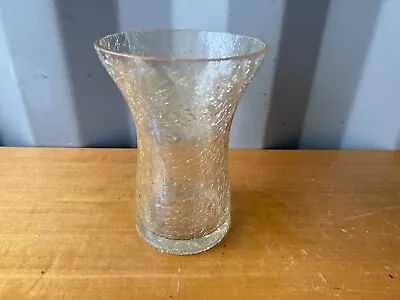 Buy Vintage Cracked Glass Design Orange Tint Vase • 4.99£