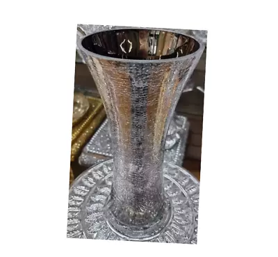 Buy Luxury Flower Vase Stunning Silver Or Gold Cracked Wedding Table Centerpiece • 19.99£