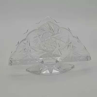 Buy Vintage Pinwheel Crystal Crystal Napkin Holder Star Pattern Chipped • 15.29£