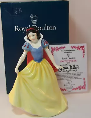 Buy Royal Doulton Disney Princess Ltd Ed 8.25  Figurine Snow White + Box & Cert VGC • 79.99£