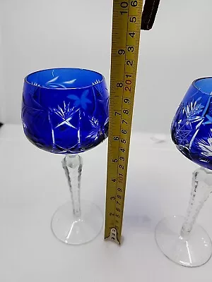 Buy  519 Various Colors Cobalt Blue Hock Wine Imperial Crystal 8  Traupe Bohemian • 55.91£
