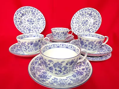 Buy MINTON SHALIMAR TEA TRIOS BREAKFAST CUP SAUCER PLATE - 1st QUALITY SET Of 4 • 45£
