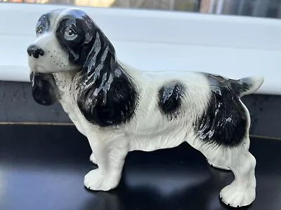 Buy Vintage Melba Ware Ceramic Dog Cocker Spaniel Figurine Black And White • 8£