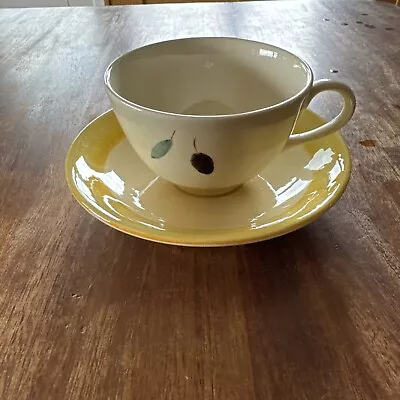Buy Poole Pottery Fresco Yellow Cup And Saucer • 6.99£