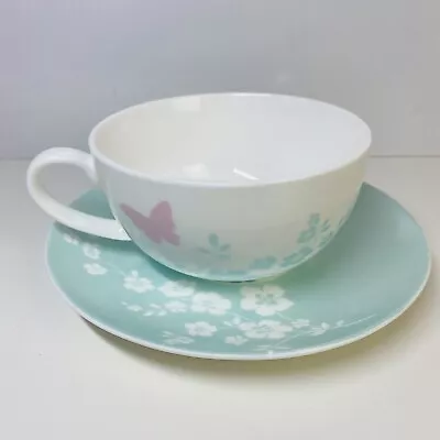Buy Laura Ashley Butterfly And Flowers Fine Bone China Cup And Saucer Set • 10£