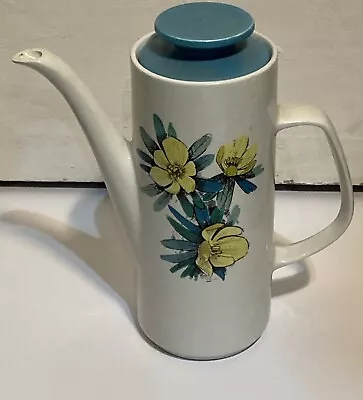 Buy J&G Meakin Studio Line Coffee Pot . Turquoise And Yellow Floral Design. 25cm • 18£