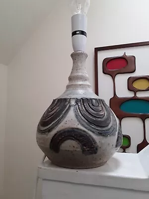 Buy Vintage Lamp Mid Century Retro 1970s Abstract Brutalist Studio Pottery MCM  • 45£