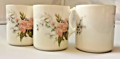 Buy Jason Works Nanrich Pottery 3 Mugs Fine Bone China White Floral Cups • 9.99£
