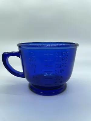 Buy Hazel Atlas Cobalt Blue Glass Measuring & Mixing Cup (2 Cup Capacity) RARE Vtg • 36.76£
