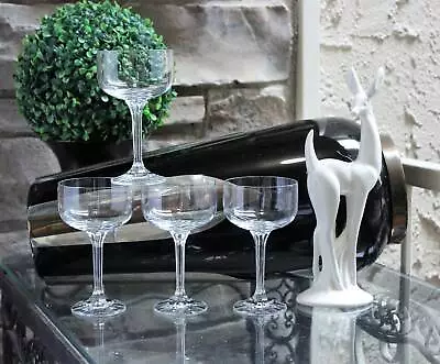 Buy Art Deco Streamline Stem Champagne Coupe Glass Glasses Vintage Crystal Craft • 52.19£