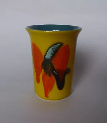 Buy Poole Pottery Delphis Beaker / Vase (9.5cm) Unusual Blue Inner. Free UK Post. • 24.99£