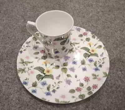 Buy Bone China Queens China Country Meadow Snack Tray With Mug • 12£
