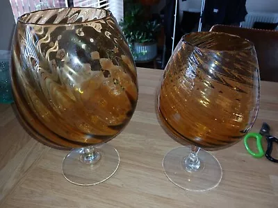 Buy 1970s Brandy Glass Vases • 15£