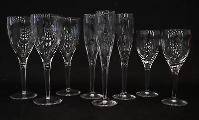 Buy 8x WATERFORD CRYSTAL X JOHN ROCHA Imprint Pattern Heavy Cut Crystal GLASSES -B66 • 9.99£