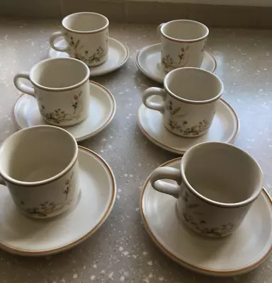 Buy 6 X MARKS & SPENCER / ST MICHAEL VINTAGE HARVEST Cups And Saucers • 17.50£