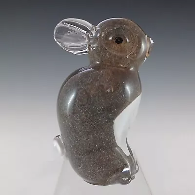 Buy MARKED Langham British Vintage Grey & White Glass Rabbit • 45£