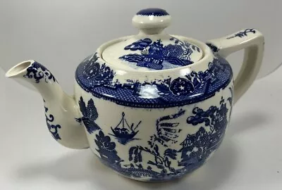 Buy Vintage Signed House Of Blue Willow Est 1899 Lidded Teapot Japan Transferware • 93.18£