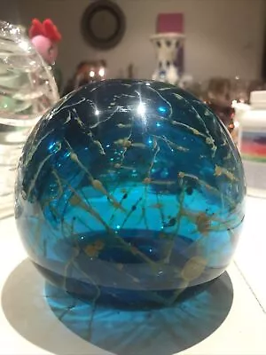Buy Large Mdina Art Glass Magnum Size Paperweight 4.5'' X 4.5'' 1.202 Kgs Signed • 18£