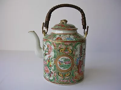 Buy A Beautiful 19th Century Canton Famille Rose Teapot In Excellent Condition • 89£