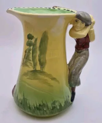 Buy RARE ART DECO BURLEIGH WARE GOLFER JUG #5416 C.1930's - PERFECT • 139.99£