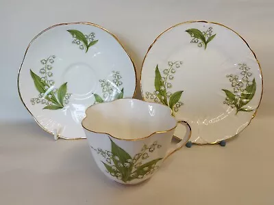 Buy SHELLEY BONE CHINA ART DECO DAINTY LILY OF THE VALLEY CUP SAUCER PLATE. No 2. • 34.99£