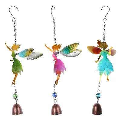 Buy  3 Pcs Wind-bell Adorn Fairy Chimes Indoor Musically Tuned Iron Angel The Glass • 13.89£