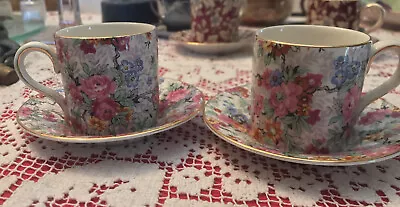 Buy 2-Vintage Lord Nelson Ware Demitasse Teacup And Saucer “Marina” • 13.05£