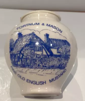 Buy Blue & White Fortnum & Mason Vintage Old English Mustard Pot W/Lid Highland K2 • 14£