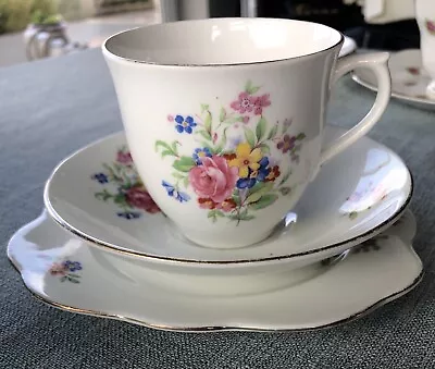 Buy Colclough Fine Bone Floral China Tea Set Trio Tea Cup Saucer Plate • 6.50£