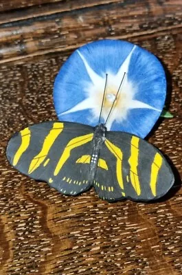 Buy Franklin Mint Porcelain Butterflies Of The World Sculpture Zebra Longwing • 9.99£