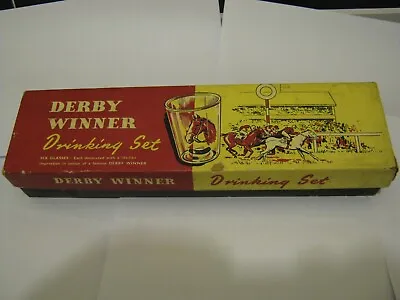 Buy Set Of Derby Winners Whisky Drinking Glasses Tn Original Box 1939,45,46,48,54 57 • 12£