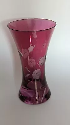 Buy Pink Cranberry Glass Vase Vintage Royal Albert? Small  • 20.50£