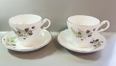 Buy Vintage | Hudd's | Staffordshire English Bone China | Tea Cup And Saucer Set X 2 • 25£