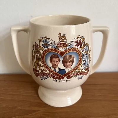Buy RARE KINGSTON POTTERY LOVING CUP. Charles And Diana Royal Wedding (1981) 14cm • 10£