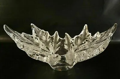 Buy Lalique Champs Elysees Bowl Frosted Clear Crystal Leaf Centerpiece Large 18  • 1,764.49£