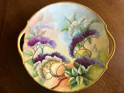 Buy Tressemann & Vogt T&V Limoges China Plate Hand Painted Floral With Gold Trim. • 45.75£