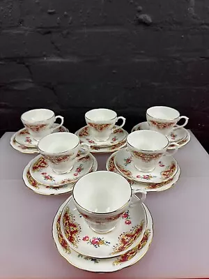 Buy 6 X Duchess Pattern 394 Tea Trios Cups Saucers And Side Plates Set • 34.99£