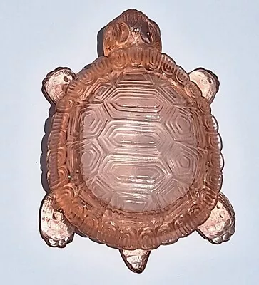 Buy VTG Pale Pink Depression Glass Turtle Lidded Trinket Candy Dish • 39.13£