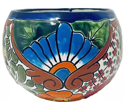 Buy Talavera Planter Pot  Mexican Folk Art Pottery 9  Indoor & Outdoor Window • 27.03£