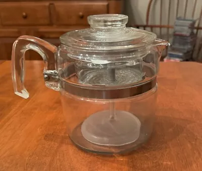 Buy Vintage PYREX 7756-B 6-Cup Flameware GLASS Percolator Coffee Pot COMPLETE -NICE! • 69.89£