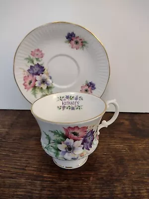 Buy Elizabethan Staffordshire Bone China Months Of The Year Cup & Saucer January • 10£