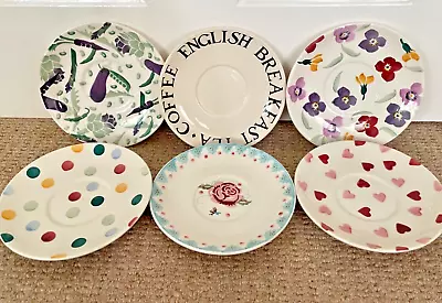 Buy Job Lot 6 Different Emma Bridgewater 7 Inch Saucers Only Mixed Designs See Desc. • 12.99£