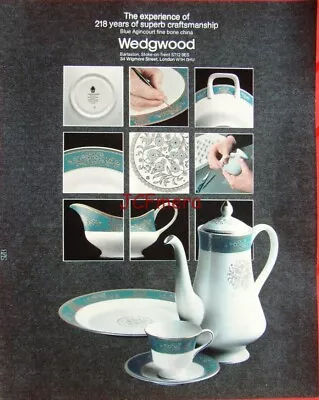 Buy Wedgewood 'Blue Agincourt' Bone China Ad - Original 1978 ADVERT PRINT Wall Art • 3.47£