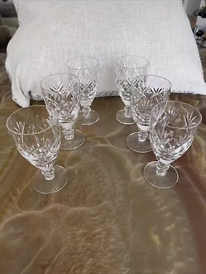 Buy 6 X Vintage Royal Doulton Crystal - Georgian - Cherry, Liqueur, Aperitif Glasses • 9.90£